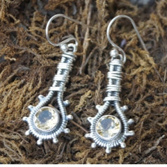 Citrine Silver Earrings