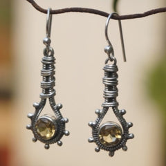 Citrine Silver Earrings