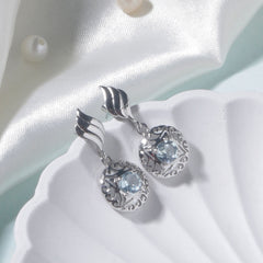 Shankh – Blue Topaz Drop Earrings
