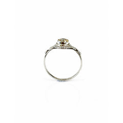 925 Silver Ring Citrine Oval Shape Faceted Cut Bezel Setting