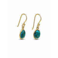 FUSIONARI 925 Sterling Silver Turquoise Gemstone Drop Earrings Jewellery