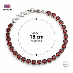 Tamra – Garnet Link Bracelet