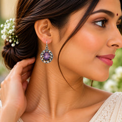 Dalika Amethyst Silver Earrings