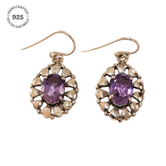 Dalika Amethyst Silver Earrings