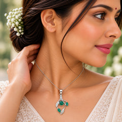 Green Onyx Silver Pendant