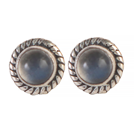 925 Sterling Silver Labradorite Eartops for Women | Natural Gemstone Jewelry | Elegant Gift