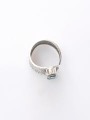 925 Sterling Silver Amethyst and Blue Topaz Gemstone Ring Handmade Artistic Design for Women