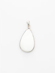 925 Sterling Silver Handmade Scolecite Gemstone Teardrop Pendant for Women and Girls