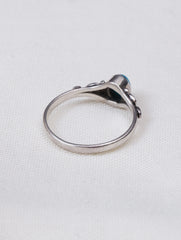 925 Sterling Silver Turquoise Gemstone Ring for Women with Handmade Traditional Inspired Design