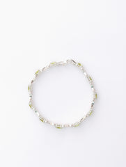 925 Sterling Silver Peridot Gemstone Tennis Bracelet for Women & Girls