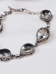 925 Sterling Silver Green Amethyst Gemstone Bracelet for Women & Girls
