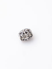 925 Sterling Silver Hamdmade Barrel Shaped Floral Bead Pendant for Women and Girls