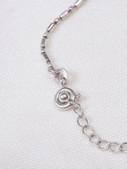 925 Sterling Silver Bead Chain With Flower Pendant Bracelet for Women and Girls