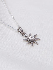 925 Sterling Silver Handmade Sun Face Pendant for Women and Girls