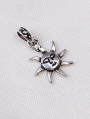 925 Sterling Silver Handmade Sun Face Pendant for Women and Girls