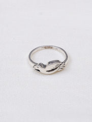 925 Sterling Silver Flying Bird Ring for Women with Handmade Design
