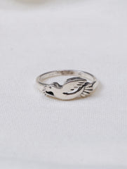 925 Sterling Silver Flying Bird Ring for Women with Handmade Design