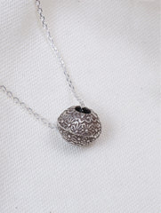 925 Sterling Silver Handmade Floral Ball Pendant for Women and Girls