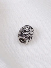 925 Sterling Silver Hamdmade Barrel Shaped Floral Bead Pendant for Women and Girls