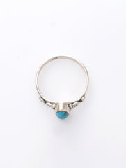 925 Sterling Silver Turquoise Gemstone Ring for Women with Handmade Traditional Inspired Design