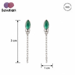 Panna Jaal – Emerald Silver Earrings