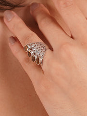 925 Sterling Silver Multi Citrine Gemstone Designer Ring