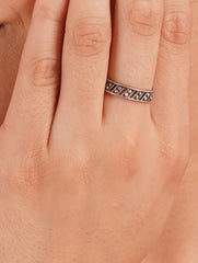 925 Sterling Silver Detailed Band Ring for Womens