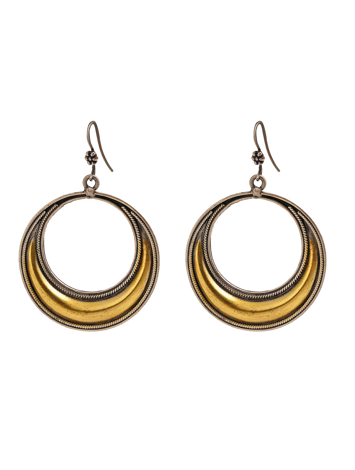 925 Sterling Silver Round Hoop Drop Earrings