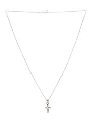 925 Sterling Silver Minimal Cross Pendant Classic Plus Symbol Design