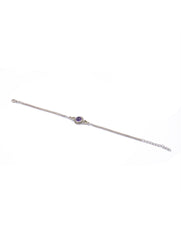 925 Sterling Silver Amethyst Gemstone Floral Design Bracelet for women & Girls