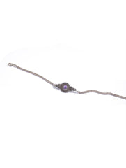 925 Sterling Silver Amethyst Gemstone Floral Design Bracelet for women & Girls