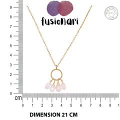 925 Sterling Silver Gold Plated Moonstone Pendant Necklace with 18" Chain for Women | Gemstone Jewelry | Party Wear Gift