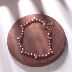 925 Sterling Silver Gold Plated  Ruby Bracelet for Women Gold Plated Gemstone Bracelet Elegant Jewelry Gift for Her