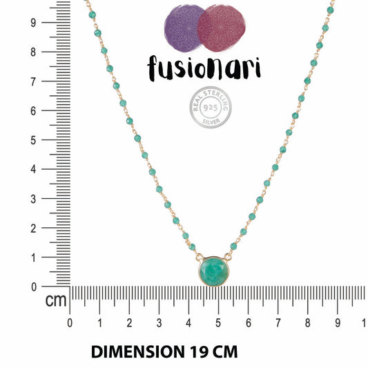 925 Sterling Silver Emerald Pendant Necklace with 18" Chain for Women | Gemstone Jewelry | Party Wear Gift