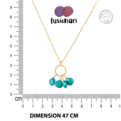 925 Sterling Silver Gold Plated Turquoise Pendant Necklace for Women | Gemstone Jewelry | Boho Fashion Gift