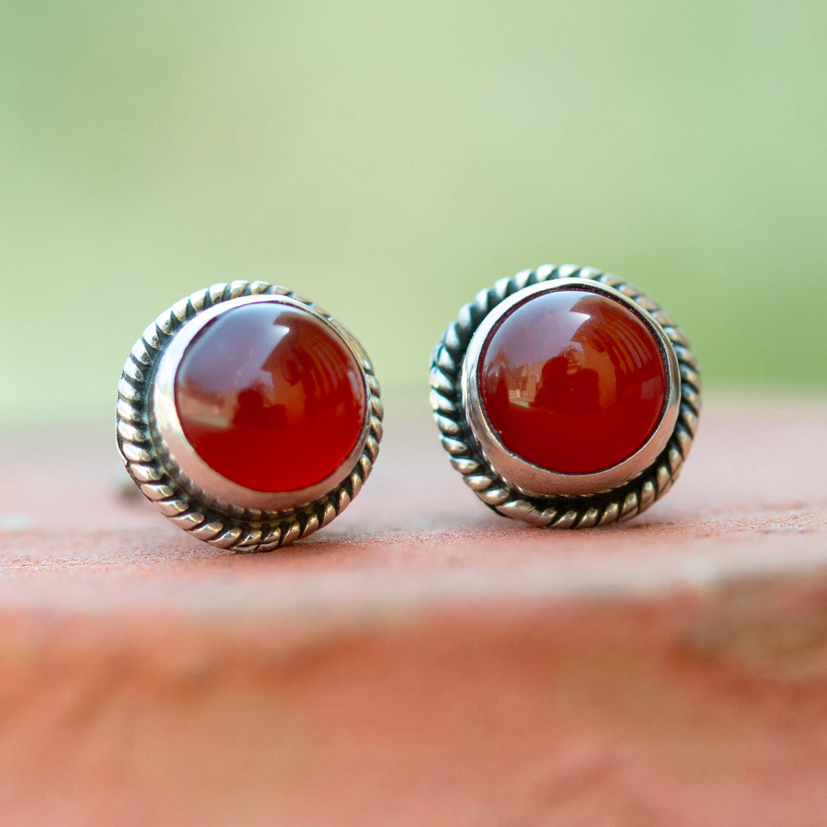 Carnelian Stud Eartop