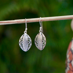925 Silver Drop Earrings with Ear Wire Closure