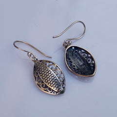925 Silver Drop Earrings with Ear Wire Closure