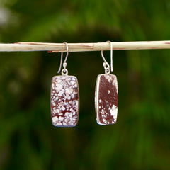925 Silver White magnesite Stone Earrings