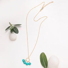925 Sterling Silver Gold Plated Turquoise Pendant Necklace for Women | Gemstone Jewelry | Boho Fashion Gift