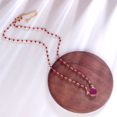 925 Sterling Silver Ruby Pendant Necklace with 18" Chain for Women | Gemstone Jewelry | Wedding Gift for Her