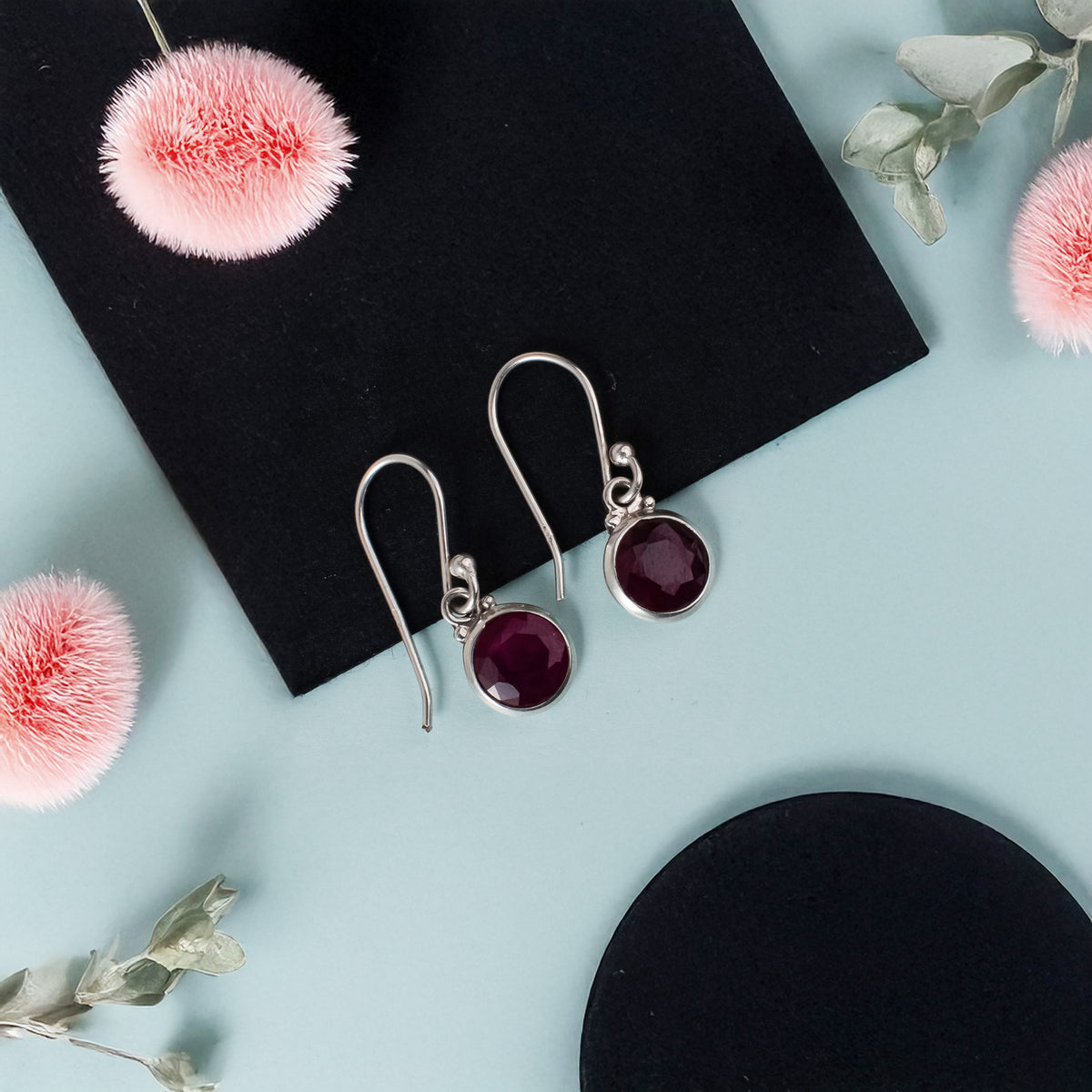 925 Luxury Silver Jewelry: Elegant Ruby Earrings, Stunning Rings, and Unique Eartops – Timeless Beauty for Every Occasion