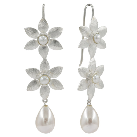 925 Silver Freshwater Pearl Drop Earrings – Simple & Elegant Hallmark Certified for Women