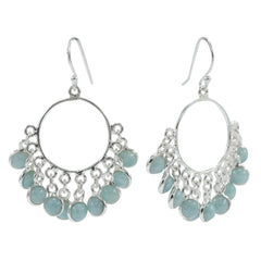 Silver Larimar Stone Earrings – Healing Crystal for Balance & Stress Relief, for Women & Girls