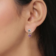 925 Silver Delicate Mini Ruby Stone Earrings - Perfect Blend of Elegance, Charm, and Sophistication for a Timeless Look