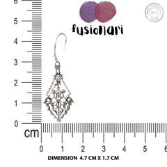 925 Elegant Vintage-Inspired Sterling Silver Dangle Earrings with Intricate Floral Design - Lightweight, Timeless Jewelry for Every Occasion