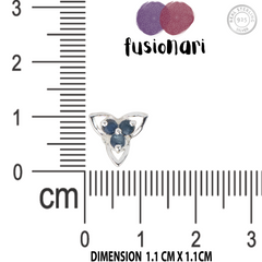 925 Silver Blue Sapphire Sterling Silver Eartops - Elegant Gemstone Jewelry Timeless Design for Everyday Wear