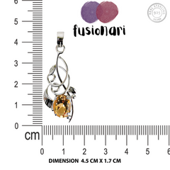 925 Sterling Silver Handcrafted Citrine Pendant Necklace – Stunning Flower Design with Natural Gemstones – Elegance Redefined