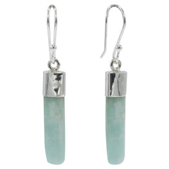 Silver Amazonite Earrings – Elegant Handcrafted Sterling Silver Jewelry for Women and Girls | Unique Natural Gemstone Design with Soothing Energy