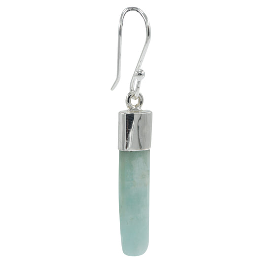 Silver Amazonite Earrings – Elegant Handcrafted Sterling Silver Jewelry for Women and Girls | Unique Natural Gemstone Design with Soothing Energy